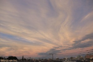 台風一過の夕映え